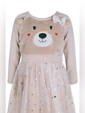 Zunie Kids' Faux Fur Teddy Bear Tutu Dress toddler 2t